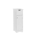 RiverRidge Ashland Single Door Narrow Bathroom and Laundry Storage Cabinet with Drawer and Adjustable Shelves - White