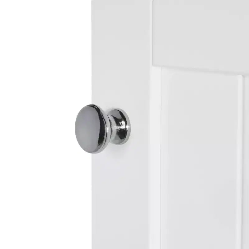 Narrow Bathroom Storage Cabinet with Drawer & Adjustable Shelf, White, 32"H