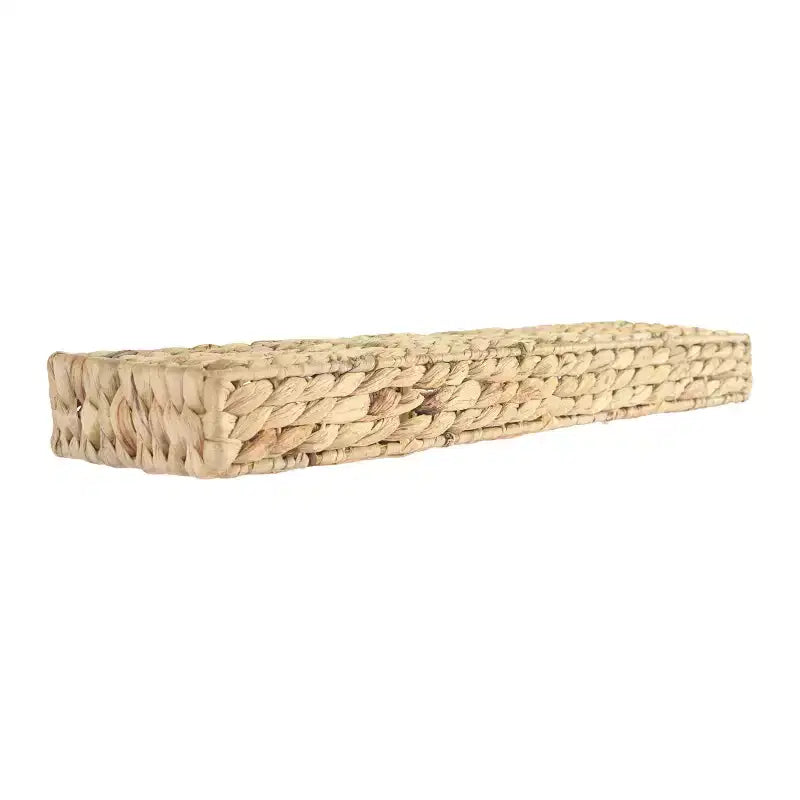 Mensola da parete galleggiante in giacinto d'acqua intrecciata a mano, marrone, 23,5"L