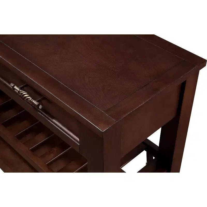 Solid Pine Wood Sideboard Cabinet with 2 Drawers & 2 Shelves, Living Room & Kitchen