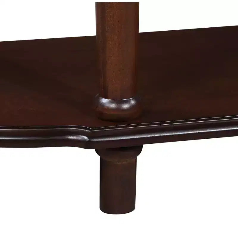 Consolle in legno di pino con 4 cassetti e ripiano inferiore, marrone, 132 cm L, per ingresso