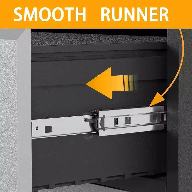 Mobile Tool Storage Cabinet with 3 Drawers, Heavy Duty Rolling Tool Cart, Gray Steel