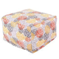 Majestic Home Goods,Ottoman Pouf Blooms Citrus
