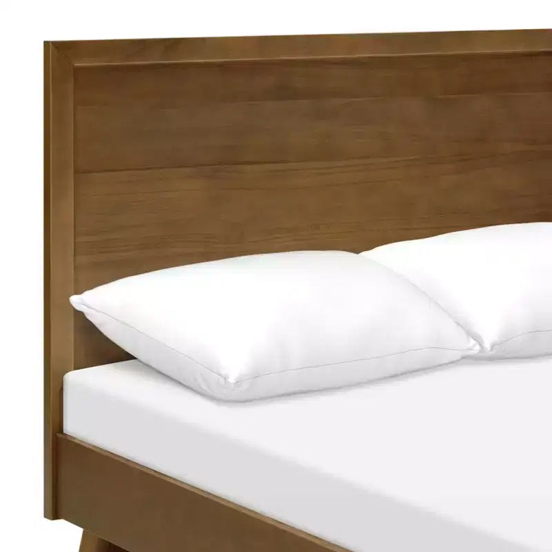 Mid-Century Modern Full Bed for Kids, Solid Pine, GREENGUARD Gold Certified, Ages 3+