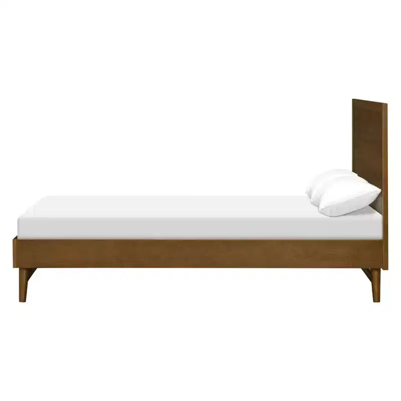 Mid-Century Modern Full Bed for Kids, Solid Pine, GREENGUARD Gold Certified, Ages 3+