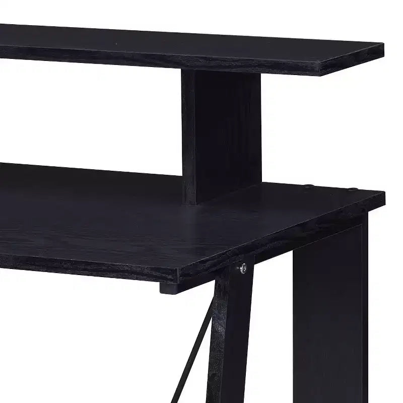 Scrivania Moderna da 99 cm con Supporto Monitor e Ripiano Inferiore, per Ufficio e Camera da Letto