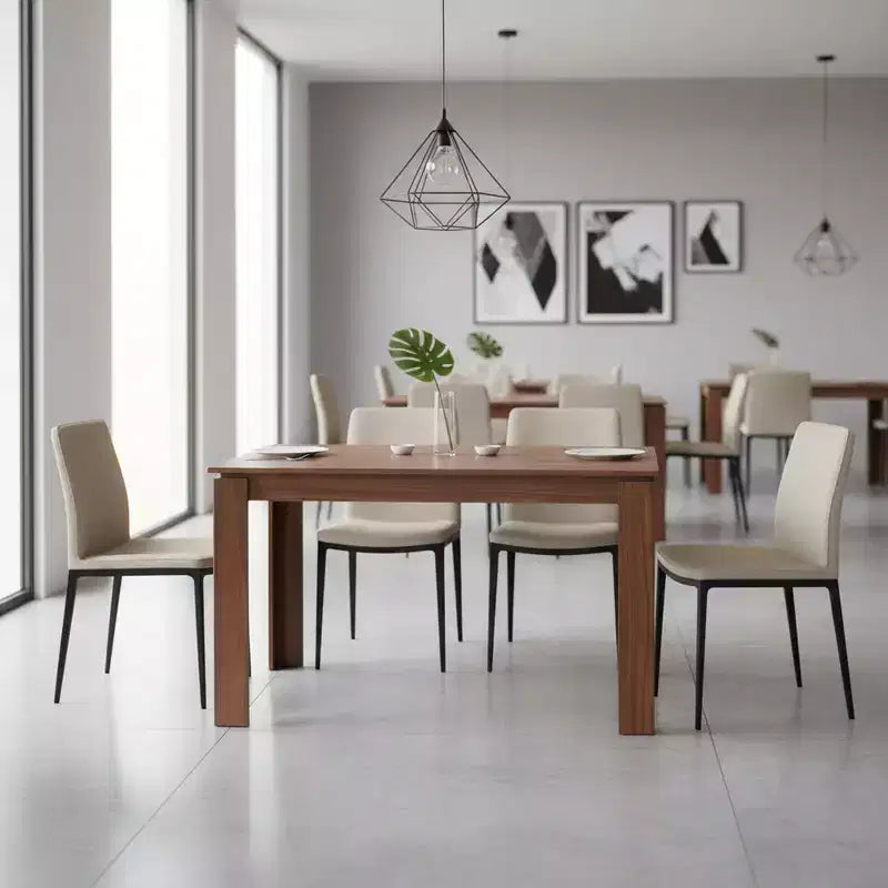 Tavolo da Pranzo Rettangolare per 2-4 Persone, MDF Marrone, 120 cm L, Piccoli Spazi e Appartamenti