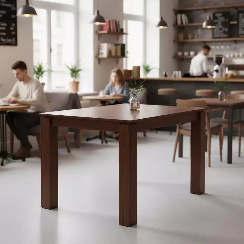 Tavolo da Pranzo Rettangolare per 2-4 Persone, MDF Marrone, 120 cm L, Piccoli Spazi e Appartamenti
