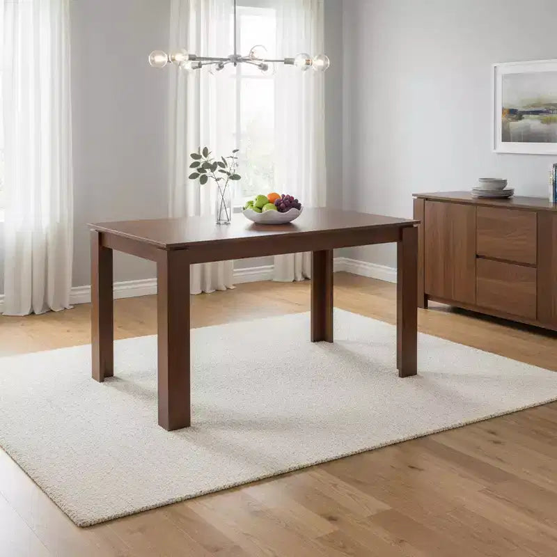 Tavolo da Pranzo Rettangolare per 2-4 Persone, MDF Marrone, 120 cm L, Piccoli Spazi e Appartamenti