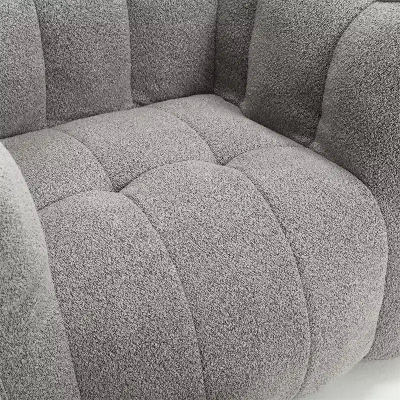 Divano sacco con pouf e braccioli, velluto ciniglia, capacità 136 kg, divano pigro