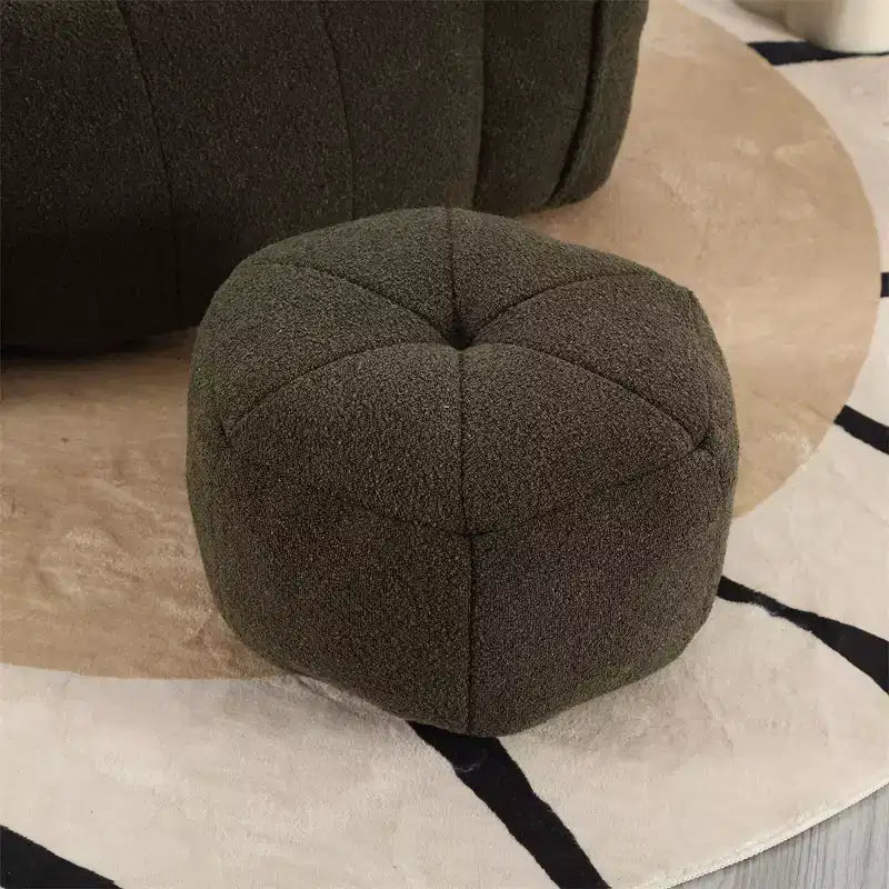 Divano sacco con pouf e braccioli, velluto ciniglia, capacità 136 kg, divano pigro