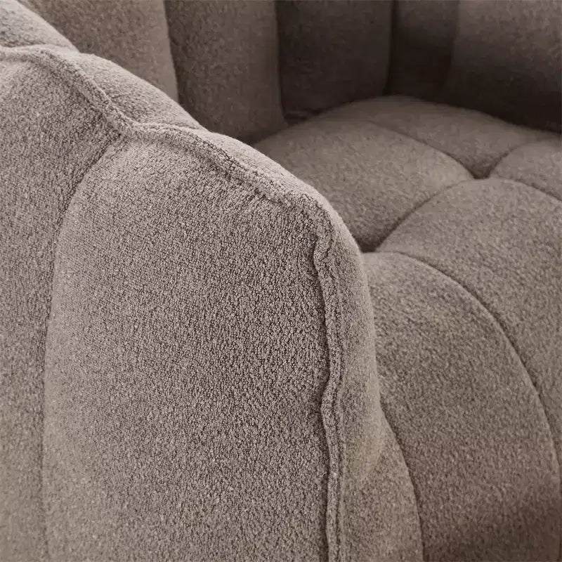 Divano sacco con pouf e braccioli, velluto ciniglia, capacità 136 kg, divano pigro