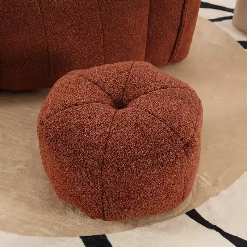 Divano sacco con pouf e braccioli, velluto ciniglia, capacità 136 kg, divano pigro