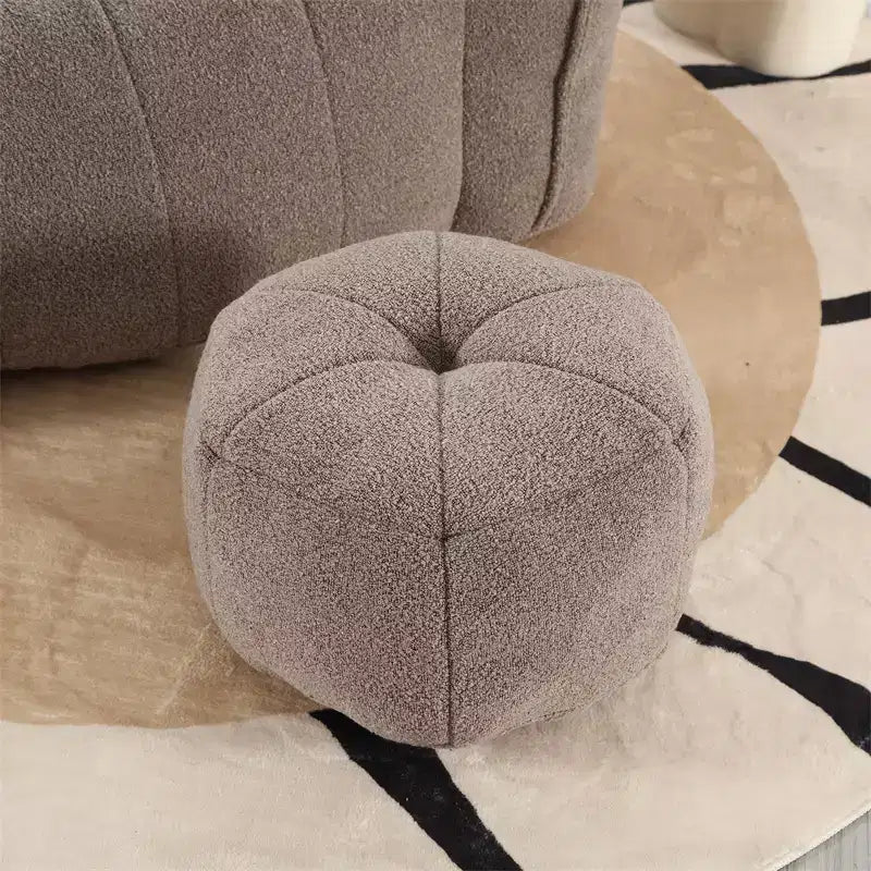 Divano sacco con pouf e braccioli, velluto ciniglia, capacità 136 kg, divano pigro
