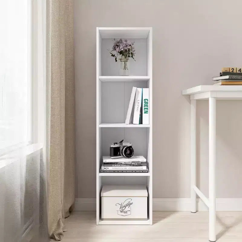 Libreria Etagere a 4 Ripiani, 106 cm H, Truciolato, Compatta e Moderna