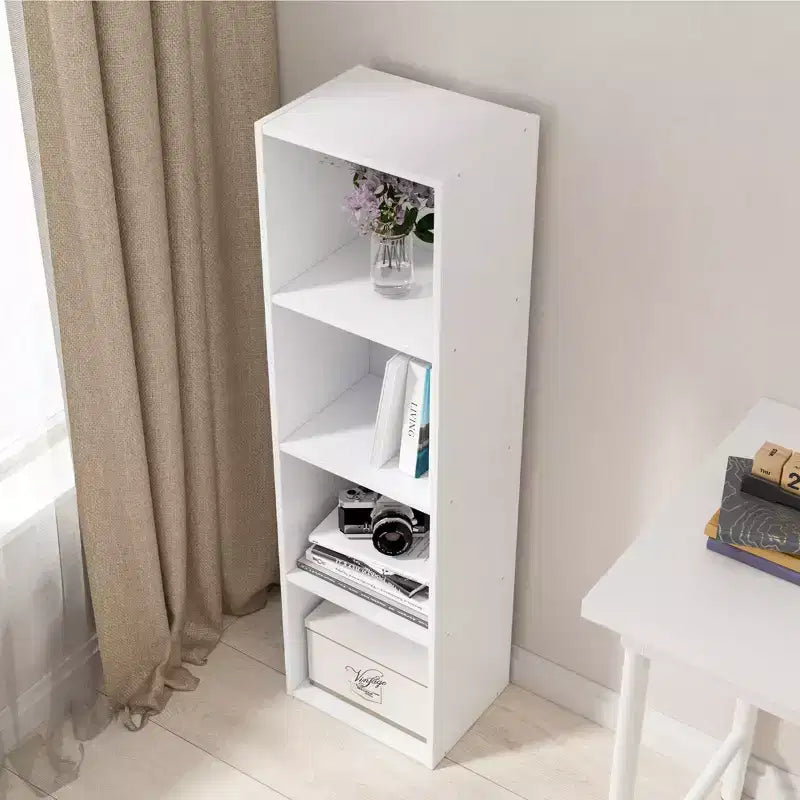 Libreria Etagere a 4 Ripiani, 106 cm H, Truciolato, Compatta e Moderna
