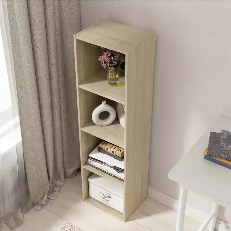 Libreria Etagere a 4 Ripiani, 106 cm H, Truciolato, Compatta e Moderna