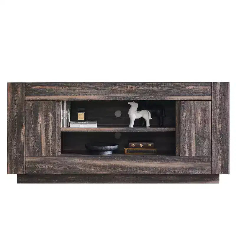 70" Modern TV Stand & Entertainment Center for TVs Up to 80", Open Shelf & 2 Cabinets