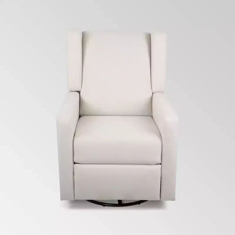 Contemporary Swivel Recliner Chair, Upholstered, 250 lb Capacity