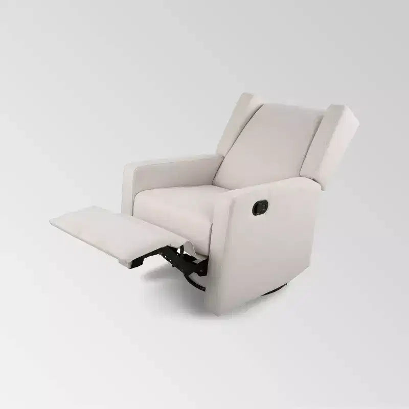 Contemporary Swivel Recliner Chair, Upholstered, 250 lb Capacity