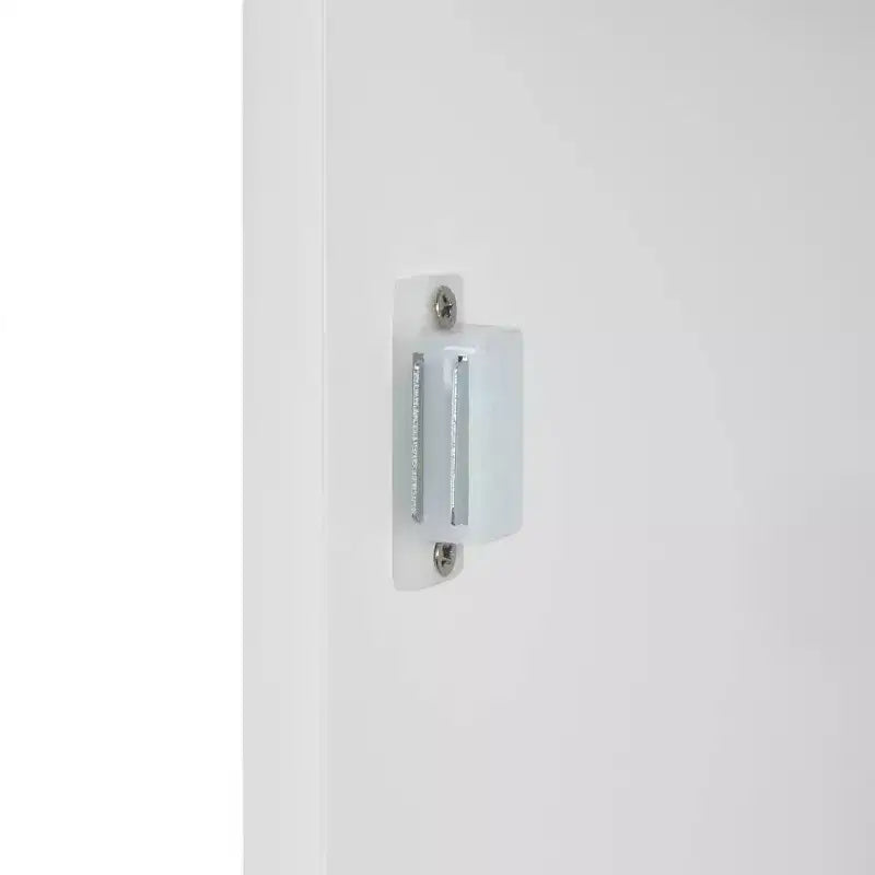 Tall Bathroom Linen Cabinet with Drawer & 6 Shelves, White MDF, 60"H