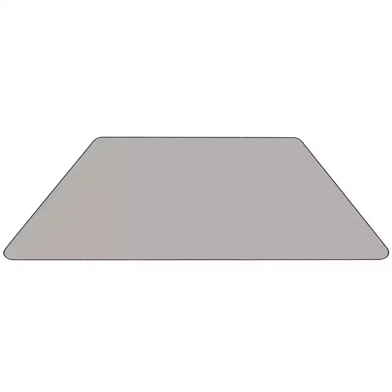 Trapezoid Activity Table for Kids, Adjustable Height, Gray HP Laminate, 22.5"x45"