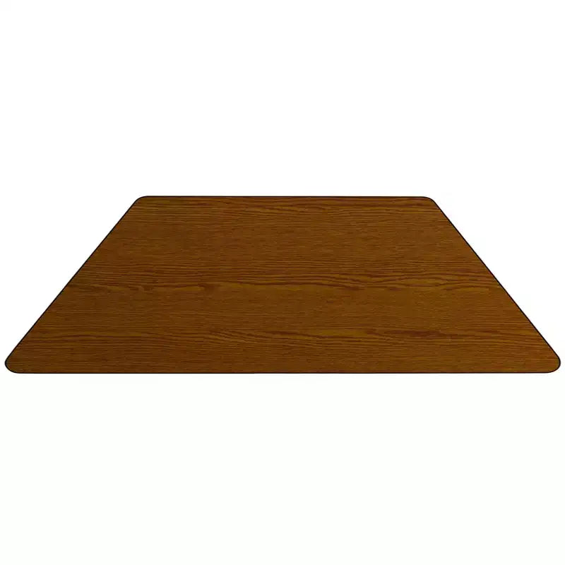 Trapezoid Activity Table for Kids, Adjustable Height, Gray HP Laminate, 22.5"x45"