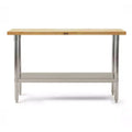 John Boos Maple Wood Top Work Table with Adjustable Lower Shelf, 60 x 30 x 1.5
