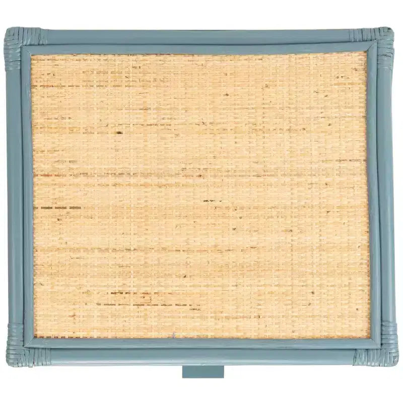 Comodino in legno e rattan con 1 cassetto e 1 ripiano aperto, stile coloniale britannico, 50 kg