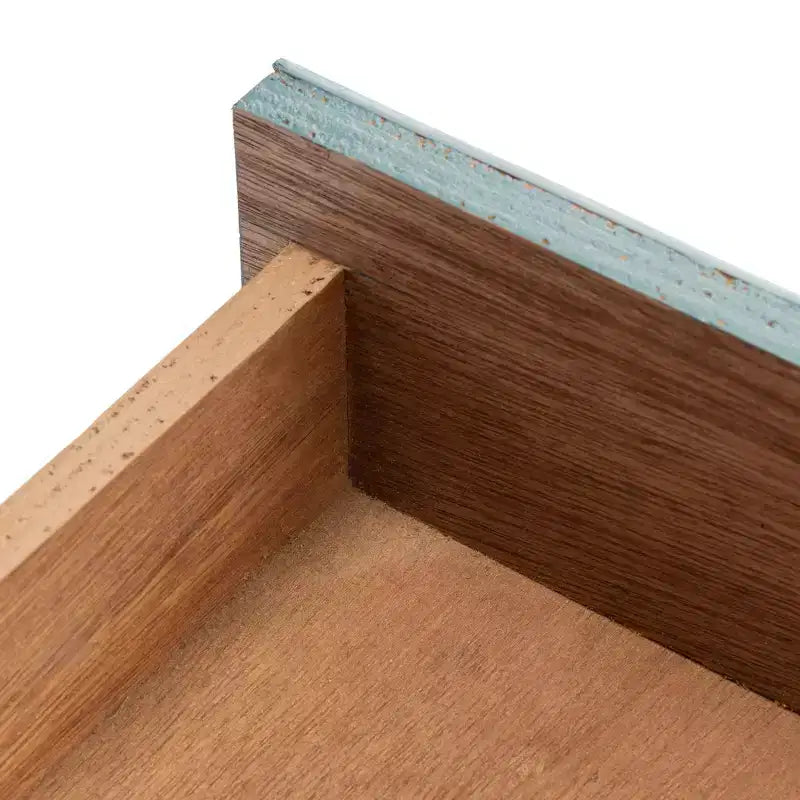 Comodino in legno e rattan con 1 cassetto e 1 ripiano aperto, stile coloniale britannico, 50 kg