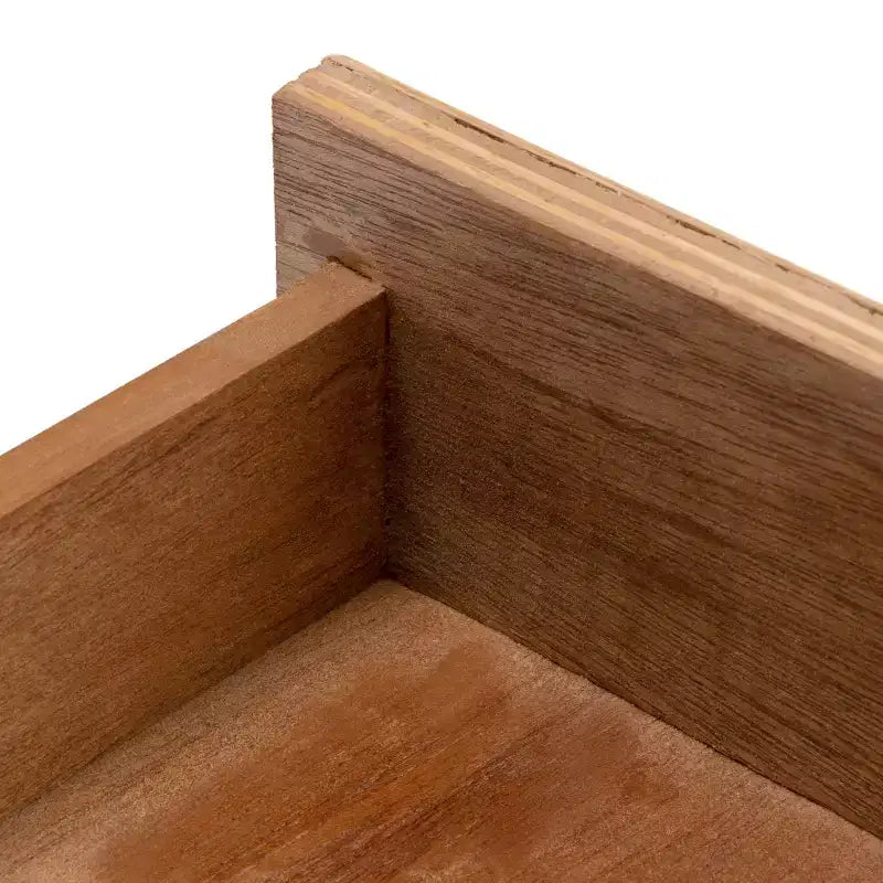Comodino in legno e rattan con 1 cassetto e 1 ripiano aperto, stile coloniale britannico, 50 kg