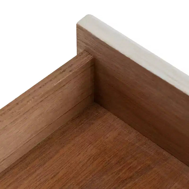 Comodino in legno e rattan con 1 cassetto e 1 ripiano aperto, stile coloniale britannico, 50 kg