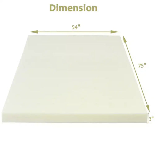 3" Mattress Topper, Air Cotton & High-Density Foam, Breathable, Firm/Soft, All Sizes