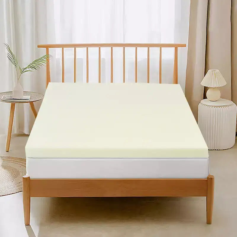 Topper Materasso 3", Cotone Aria e Schiuma ad Alta Densità, Traspirante, Rigido/Morbido, Tutte le Misure