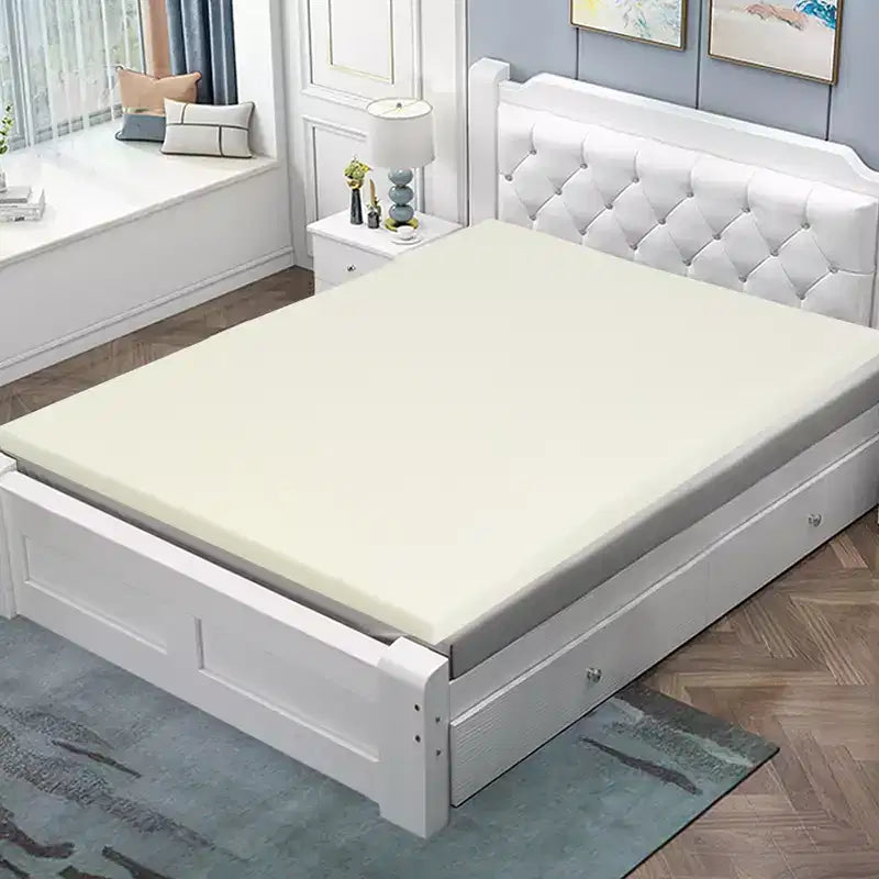 Topper Materasso 3", Cotone Aria e Schiuma ad Alta Densità, Traspirante, Rigido/Morbido, Tutte le Misure