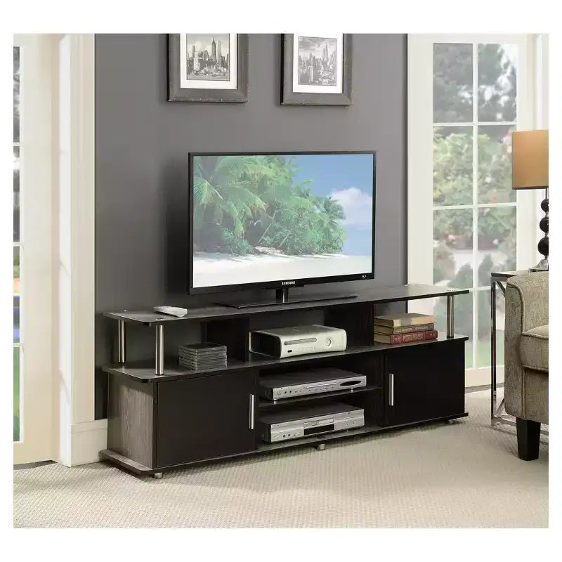 Porta TV da 60" per TV fino a 60", Truciolato Melaminico, Supporto TV Integrato, 50 kg