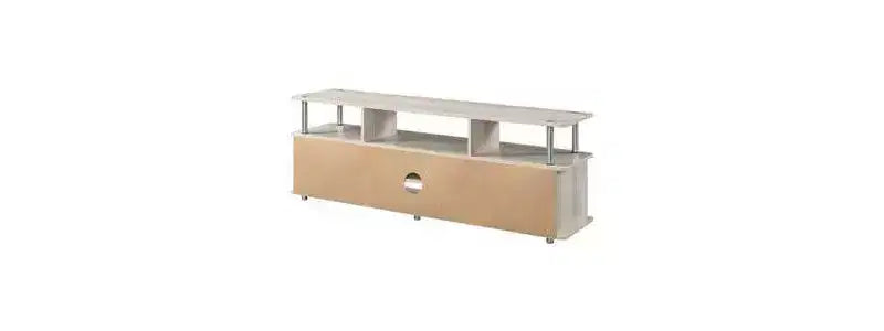 60" TV Stand for TVs Up to 60", Melamine Particle Board, Integrated TV Mount, 110 lb