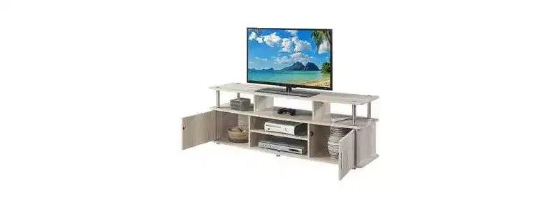 Porta TV da 60" per TV fino a 60", Truciolato Melaminico, Supporto TV Integrato, 50 kg