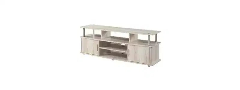 60" TV Stand for TVs Up to 60", Melamine Particle Board, Integrated TV Mount, 110 lb